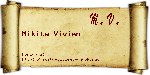 Mikita Vivien névjegykártya